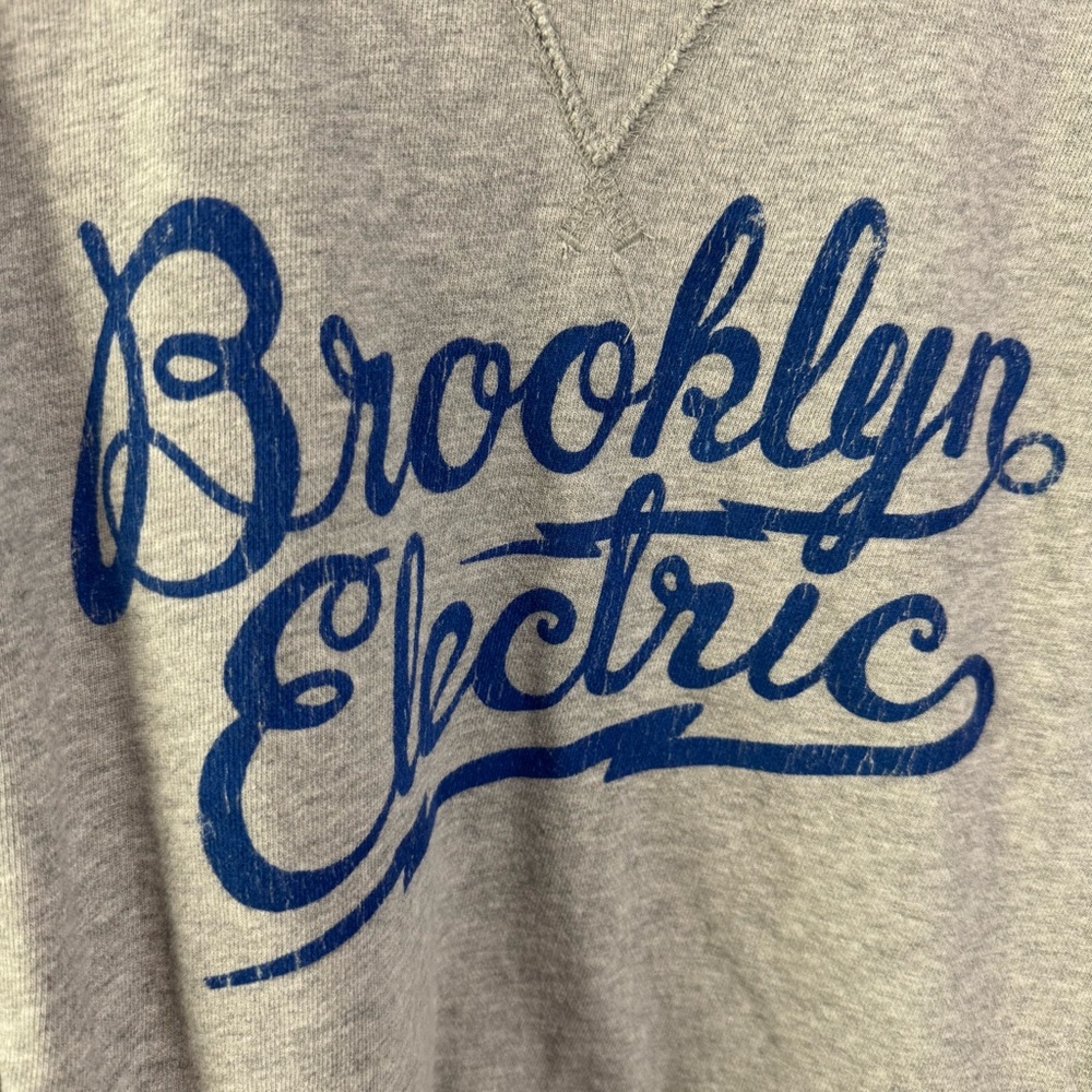 Denim & Supply Ralph Lauren Gray Sweatshirt with Blue Print large - Picture 2 of 6